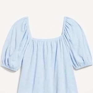 Old Navy Sky Blue Puff Sleeve Blouse